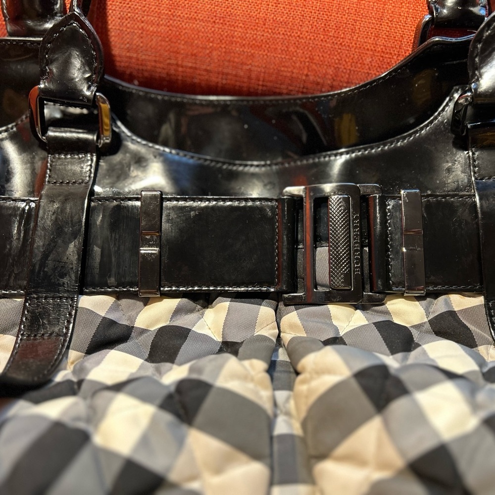 Burberry black checkered satchel - Picture 2 of 16